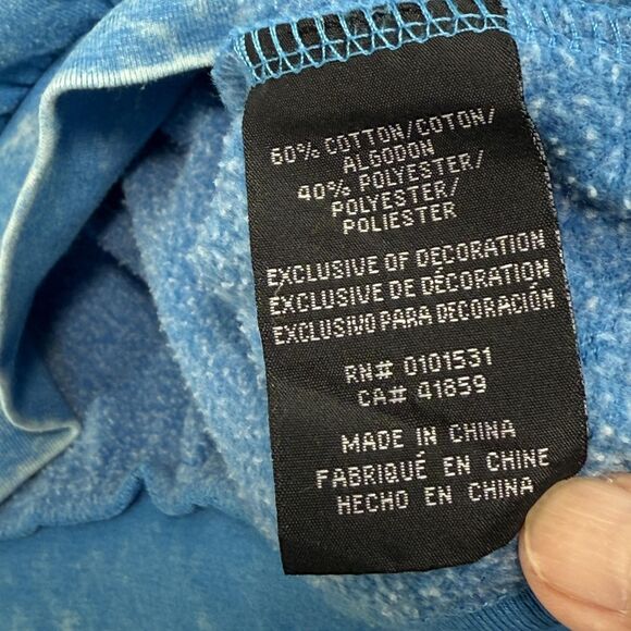 Simpsons Bart Skateboard Graphic Sweatshirt XXL Blue Acid Wash Retro 90s Style - Picture 7 of 12